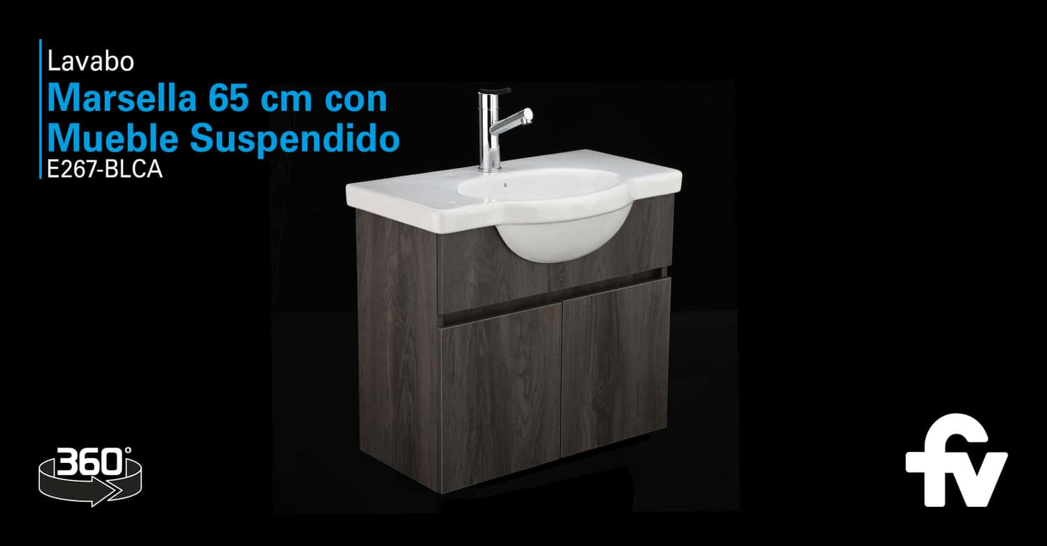 Mueble lavabo LAVOA 100cm con lavabo - color a elegir for only 699